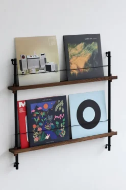 Discount MOEBE magazine rack, Smoked oak- Green