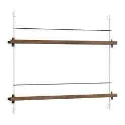 Best MOEBE magazine rack, Smoked oak- White