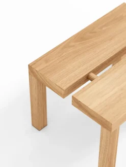Discount MOEBE Peg stool small 35x27.5x22 cm, Oak Brown