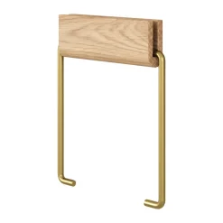 Discount MOEBE toilet paper holder, Oak-brass Brown