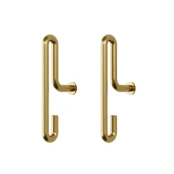 Clothes Hooks & Hangers|Clothes Hooks & Hangers^MOEBE wall hook small 2- pack, matte gold Gold-coloured