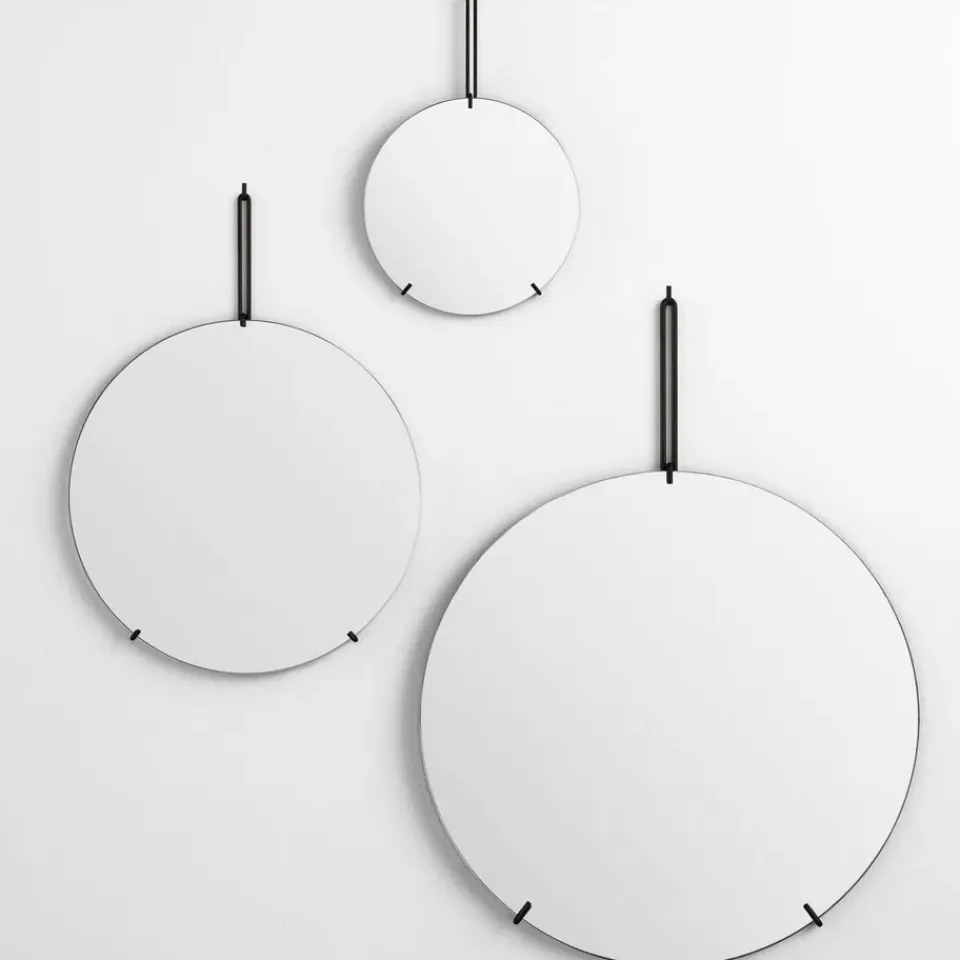 Round Mirrors^MOEBE Wall mirror Ø 30 cm, Black
