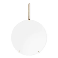 MOEBE Wall mirror Ø 30 cm, Brass Gold-coloured