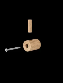 Clothes Hooks & Hangers|Clothes Hooks & Hangers^MOEBE wooden wall hook, Oak Brown