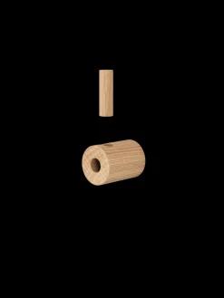 Clothes Hooks & Hangers|Clothes Hooks & Hangers^MOEBE wooden wall hook, Oak Brown