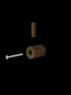 Clothes Hooks & Hangers|Clothes Hooks & Hangers^MOEBE wooden wall hook, Smoked oak Brown
