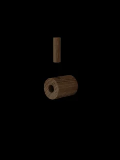 Clothes Hooks & Hangers|Clothes Hooks & Hangers^MOEBE wooden wall hook, Smoked oak Brown