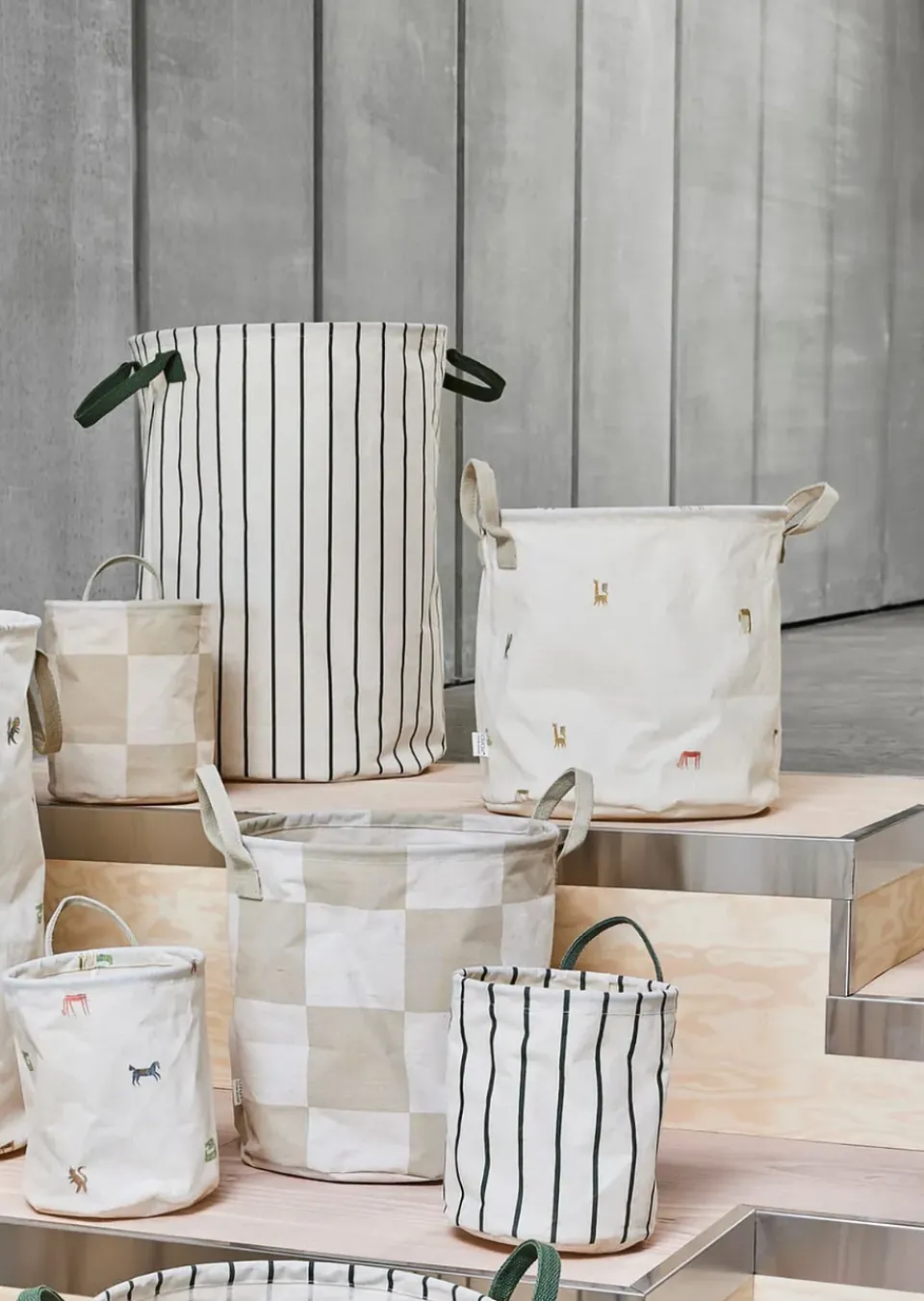 Storage For The Kids Room^OYOY Moira storage basket medium Ø32x32 cm 2 pieces, Multi