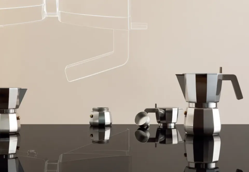 Coffee Machines^Alessi Moka espresso coffee maker, 6 copper Silver-colouredGrey