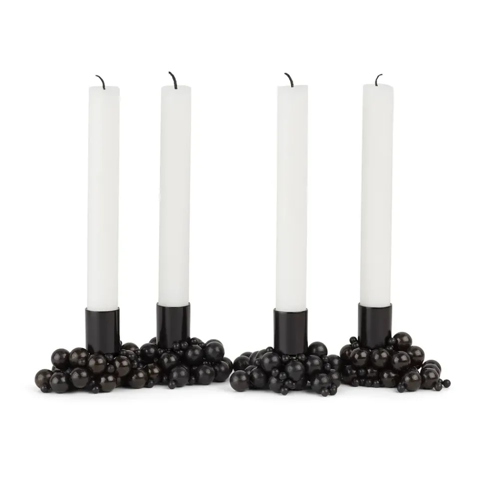 Advent Candle Holders^Gejst Molekyl candlestick 4, Black