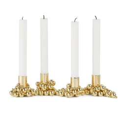 Outlet Gejst Molekyl candlestick 4, Brass Gold-coloured