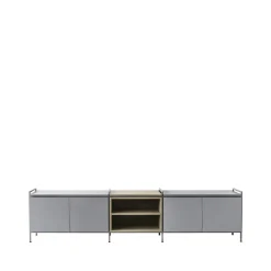 Outlet Zweed Molto LĂĄg side table, /oak, 3 sections Grey