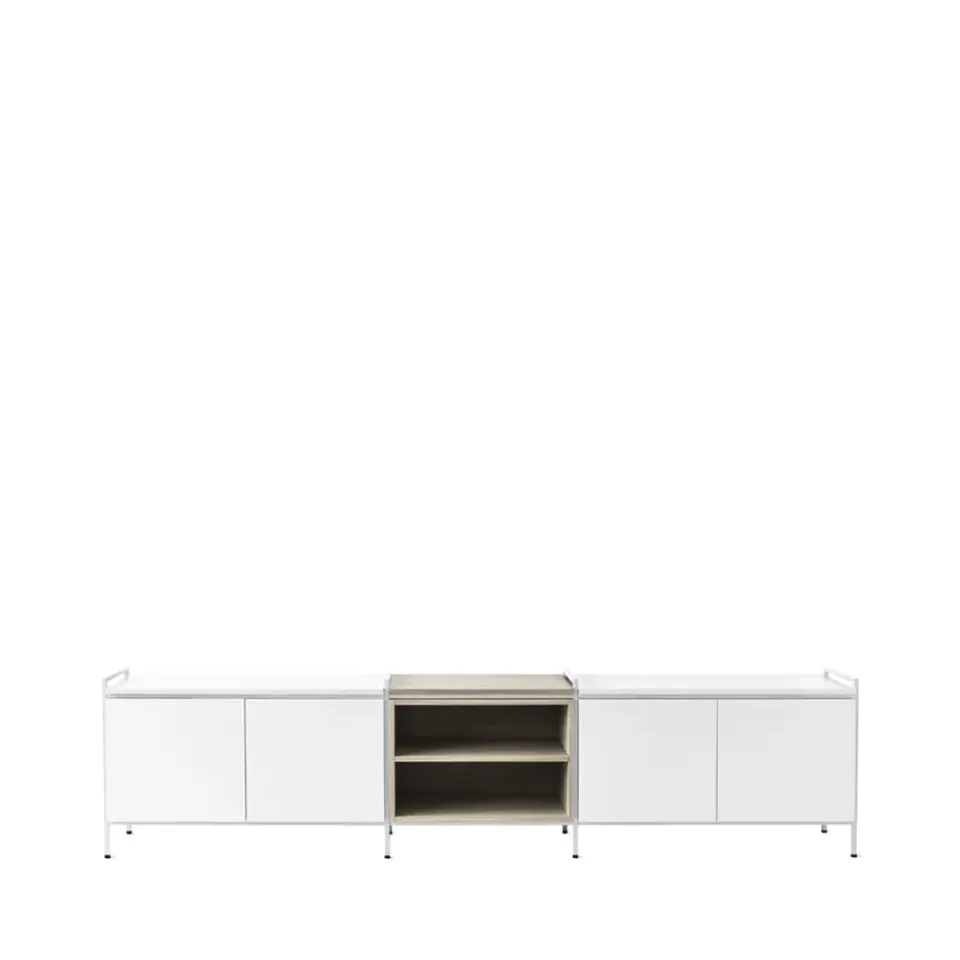 Online Zweed Molto Låg side table, /oak, 3 sections White