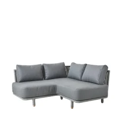 Hot Cane-line Moments modular sofa, Gray, corner, soft rope Grey