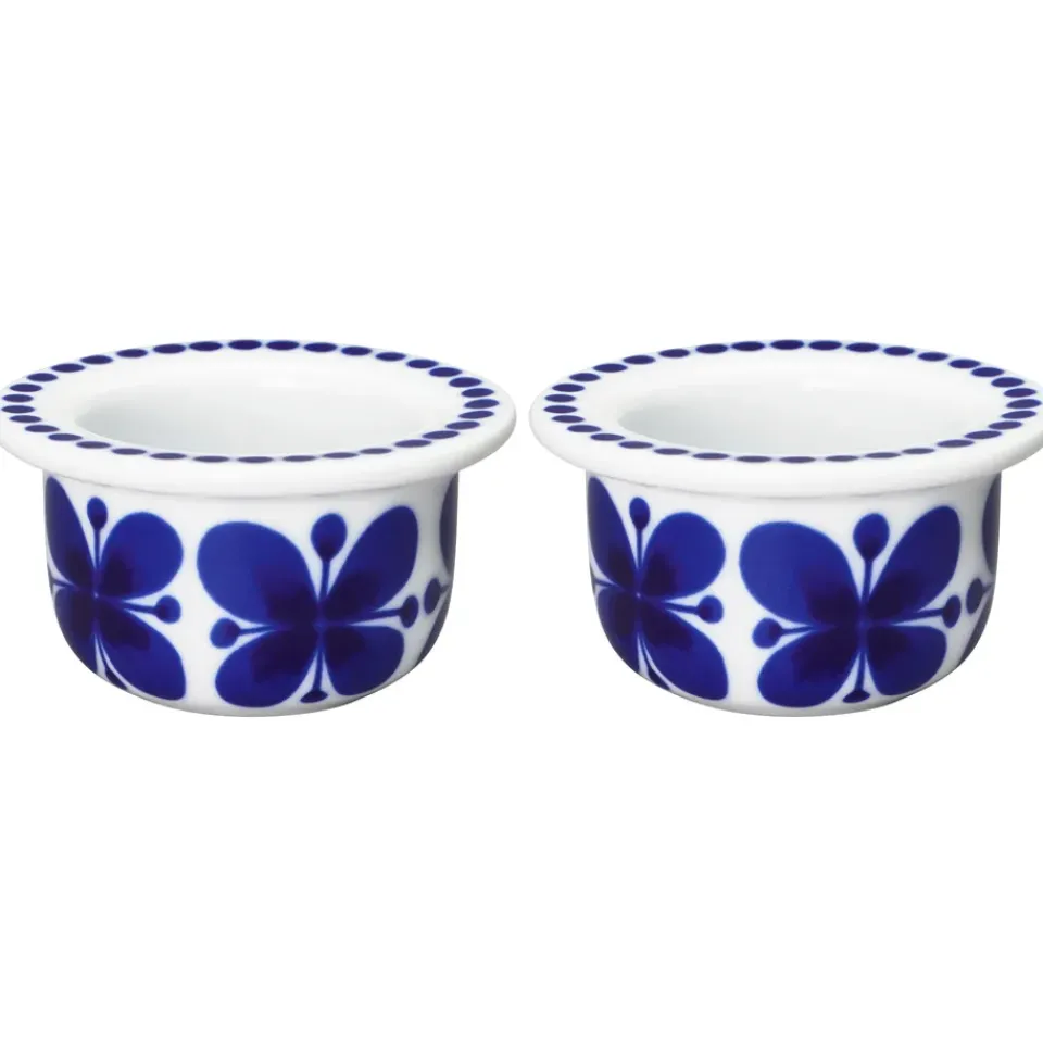 Egg Cups^Rörstrand Mon Amie egg cup 2-pack, white- Blue