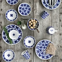 Dinner Plates^Rörstrand Mon Amie plate, white- Blue