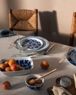 Serving Bowls^Rörstrand Mon Amie rectangular bowl, 15.5x21.2 cm BlueWhite
