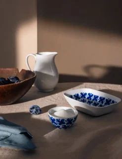 Serving Bowls^Rörstrand Mon Amie rectangular bowl, 15.5x21.2 cm BlueWhite