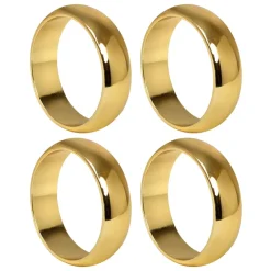 Napkin Rings & Holders^Himla Monaco napkin ring Ø4 cm 4-pack, Brass Gold-coloured