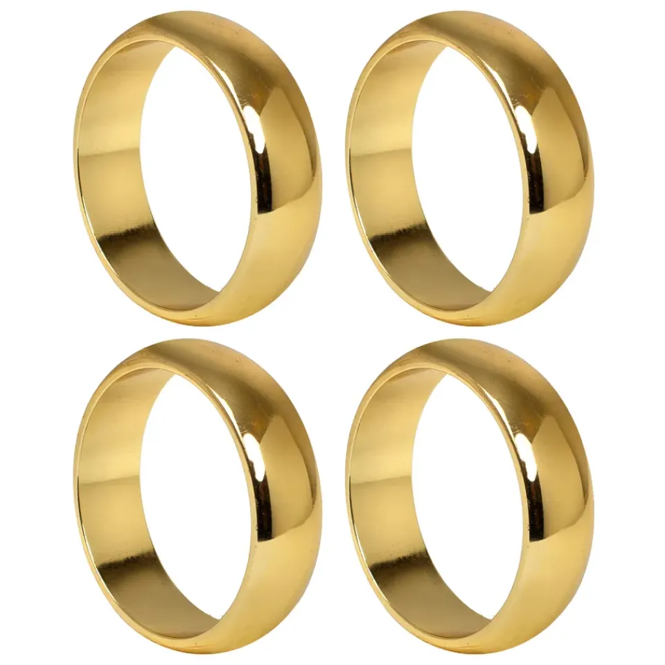 Napkin Rings & Holders^Himla Monaco napkin ring Ø4 cm 4-pack, Brass Gold-coloured