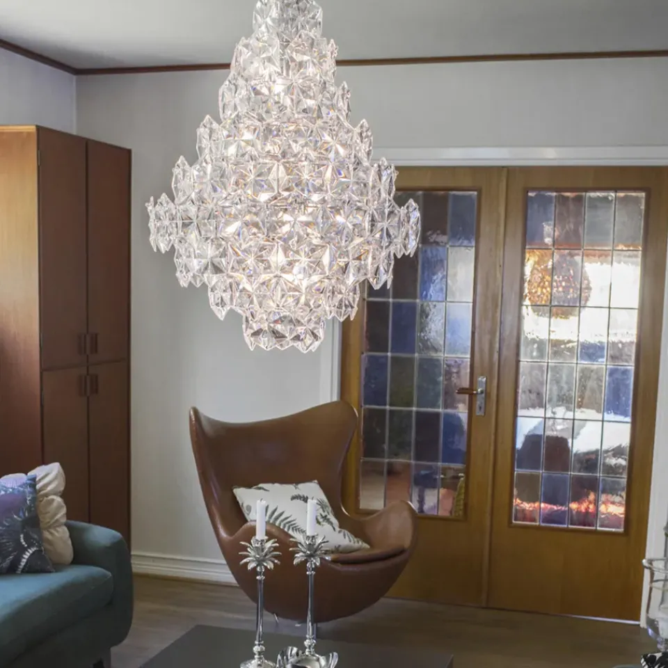 Pendant Lamps^By Rydéns Monarque ceiling lamp, chrome Silver-coloured