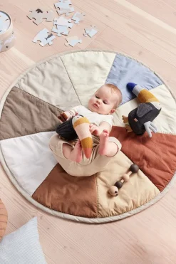 Children's Rugs|Woven Cotton Rugs^OYOY Moni Quilted children's rug Ø100 cm, Multi