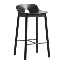 Bar Stools^Woud Mono barstool 65 cm, oak Black