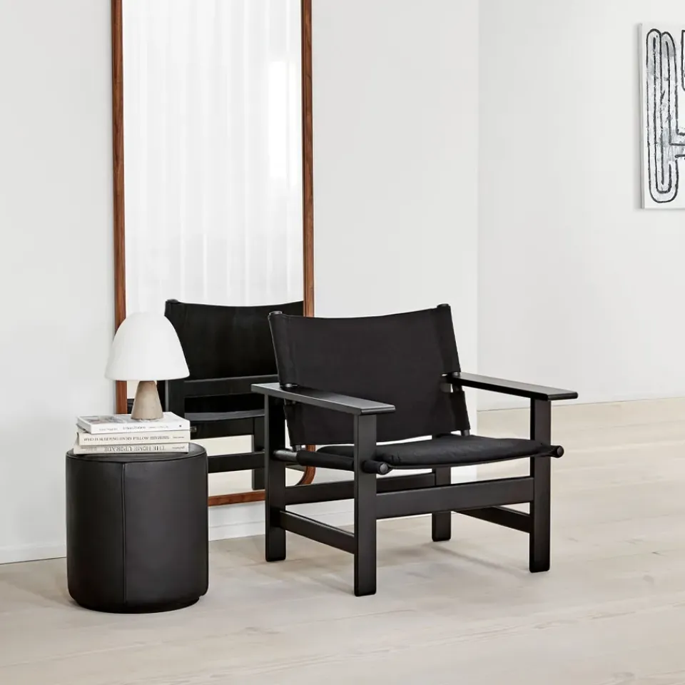 Sitting Poufs^Fredericia Furniture Mono seat pouf, Grand linen , Ø39 cm Beige
