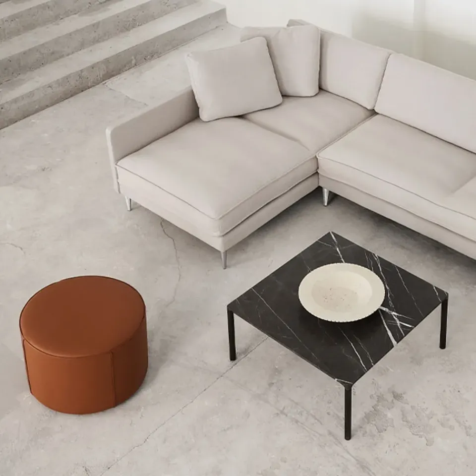 Sitting Poufs^Fredericia Furniture Mono seat pouf, Grand linen , Ø39 cm Beige