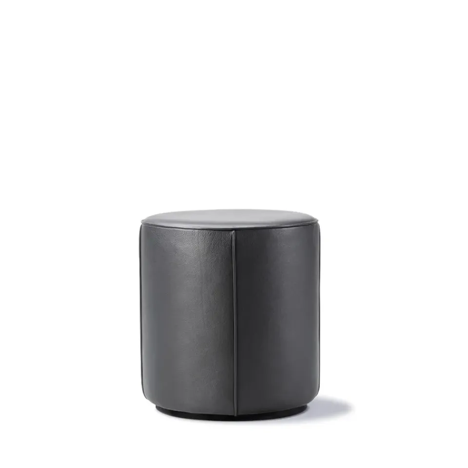 Sitting Poufs^Fredericia Furniture Mono seat pouf, Leather omni 301 -Ø39 cm Black