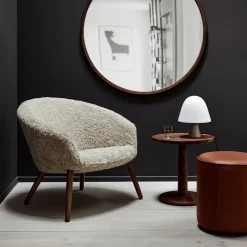 Sitting Poufs^Fredericia Furniture Mono seat pouf, Leather omni 307 cognac-Ø55 cm Brown