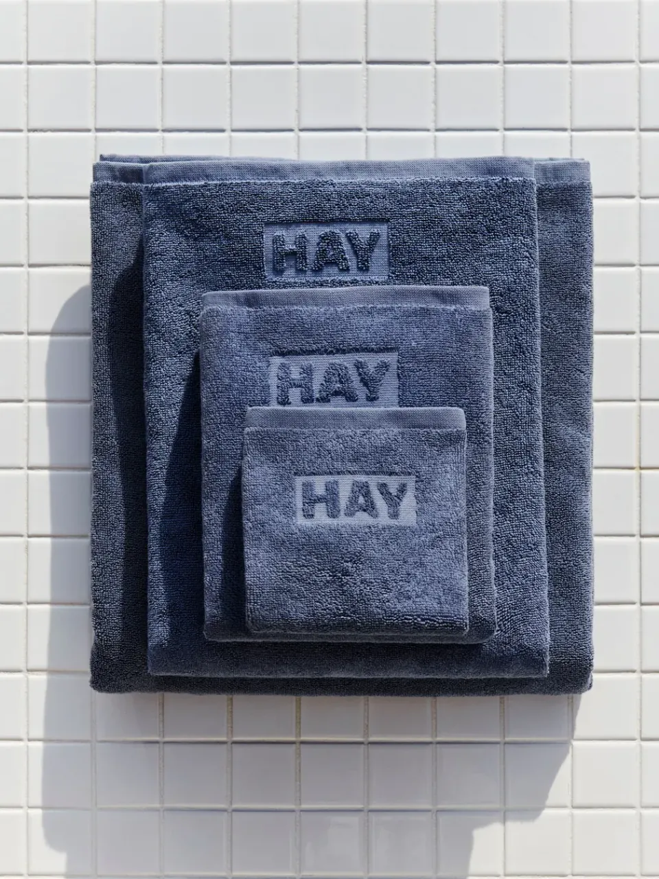 Towels^HAY Mono towel 30x30 cm, Steel Blue