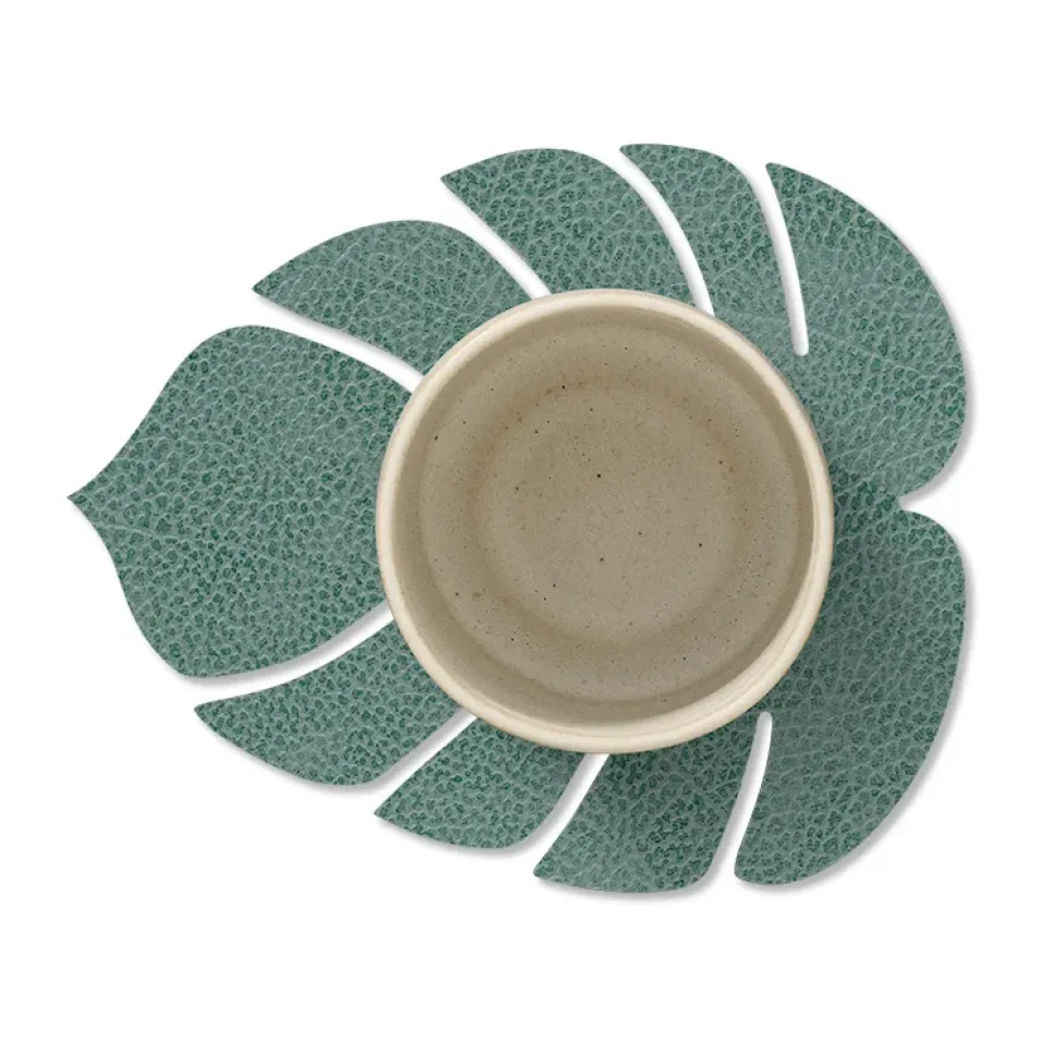 Online LIND DNA Monstera Leaf Hippo coaster, Pastel Green