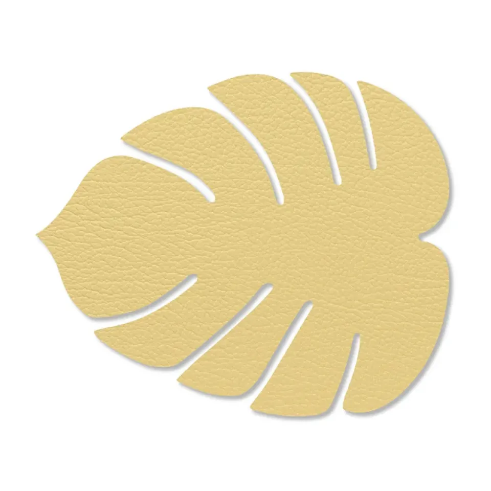 Hot LIND DNA Monstera Leaf Hippo coaster, gold Gold-coloured