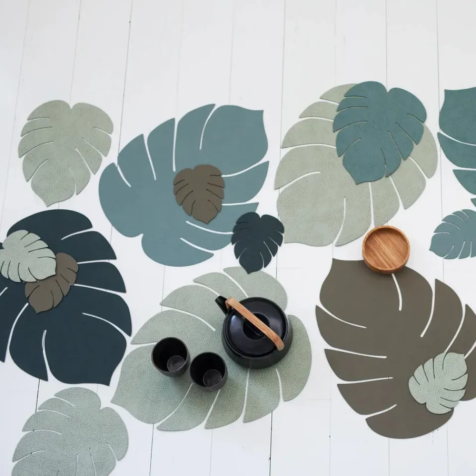 Coasters^LIND DNA Monstera Leaf Nupo coaster, Pastel Green
