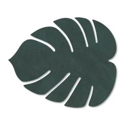 Clearance LIND DNA Monstera Leaf Nupo coaster, Dark Green