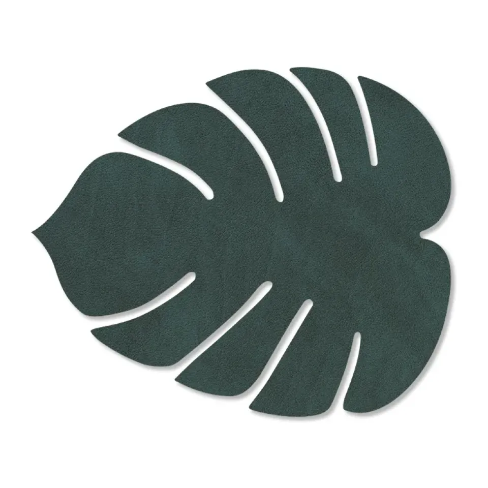 Clearance LIND DNA Monstera Leaf Nupo coaster, Dark Green
