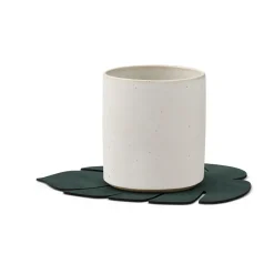 Clearance LIND DNA Monstera Leaf Nupo coaster, Dark Green