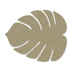 LIND DNA Monstera Leaf Nupo coaster, Herbal dust Beige