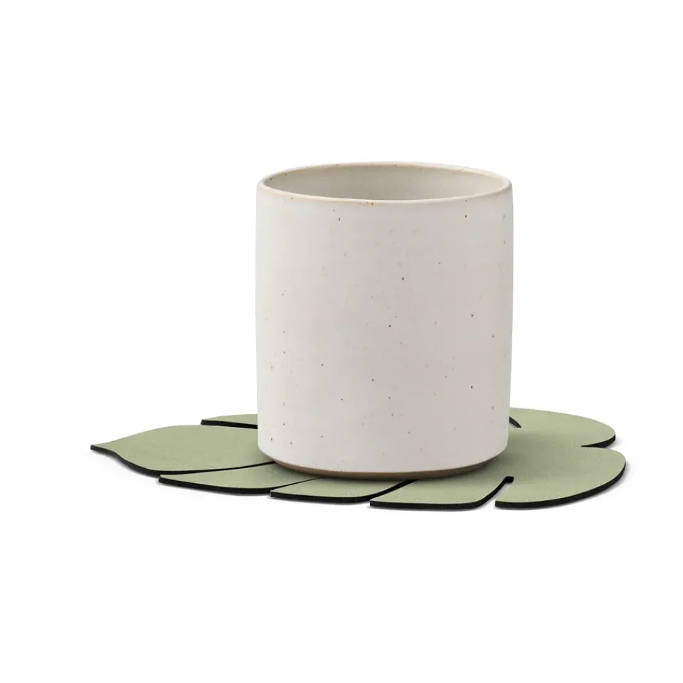 Coasters^LIND DNA Monstera Leaf Nupo coaster, Olive Green