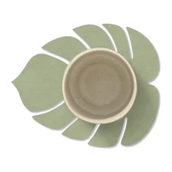 Coasters^LIND DNA Monstera Leaf Nupo coaster, Olive Green