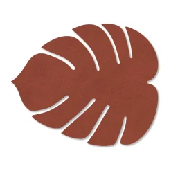 Coasters^LIND DNA Monstera Leaf Nupo coaster, Sienna Red