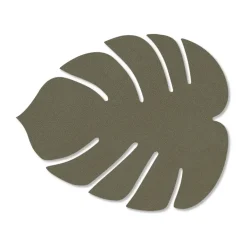 Coasters^LIND DNA Monstera Leaf Nupo coaster, Army green Brown