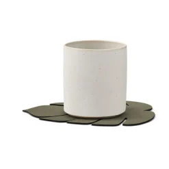 Coasters^LIND DNA Monstera Leaf Nupo coaster, Army green Brown