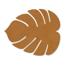LIND DNA Monstera Leaf Nupo coaster, Burned curry Yellow