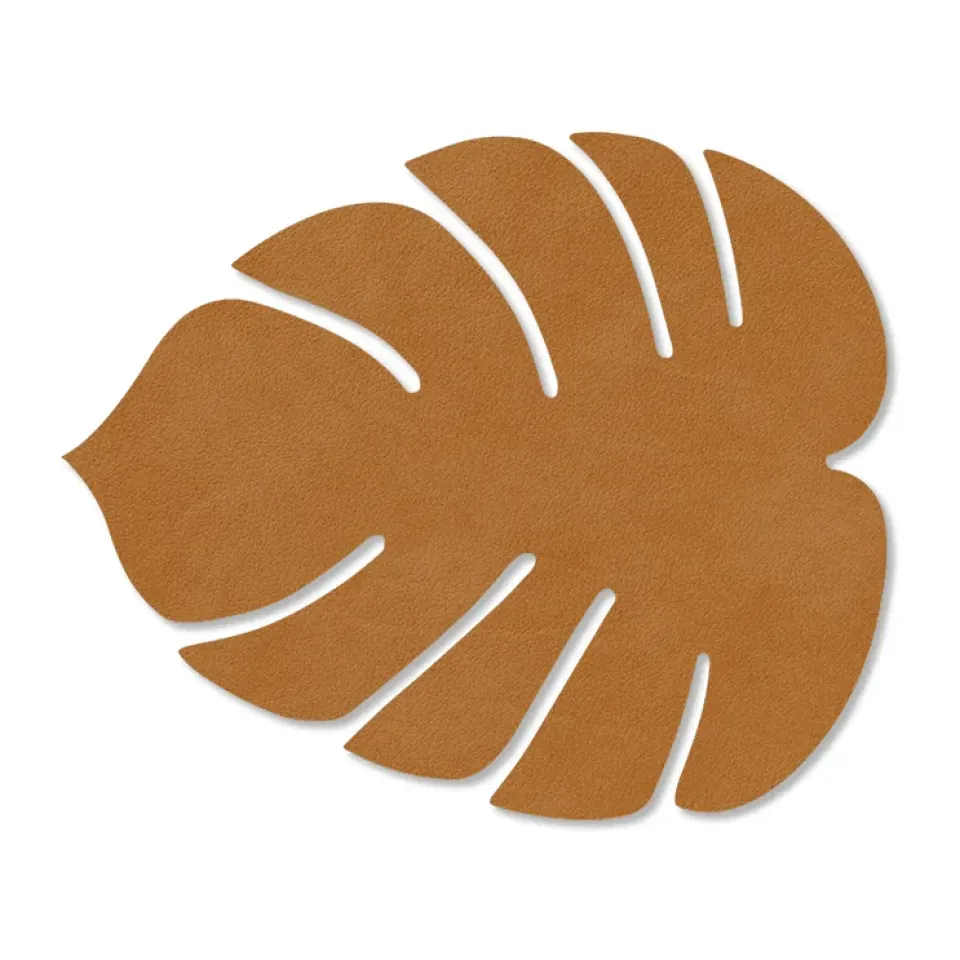 LIND DNA Monstera Leaf Nupo coaster, Burned curry Yellow