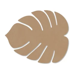 Coasters^LIND DNA Monstera Leaf Nupo coaster, Nougat Brown