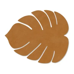 Best LIND DNA Monstera Leaf Nupo placemat S, Burned curry Yellow