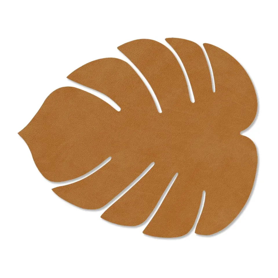 Best LIND DNA Monstera Leaf Nupo placemat S, Burned curry Yellow
