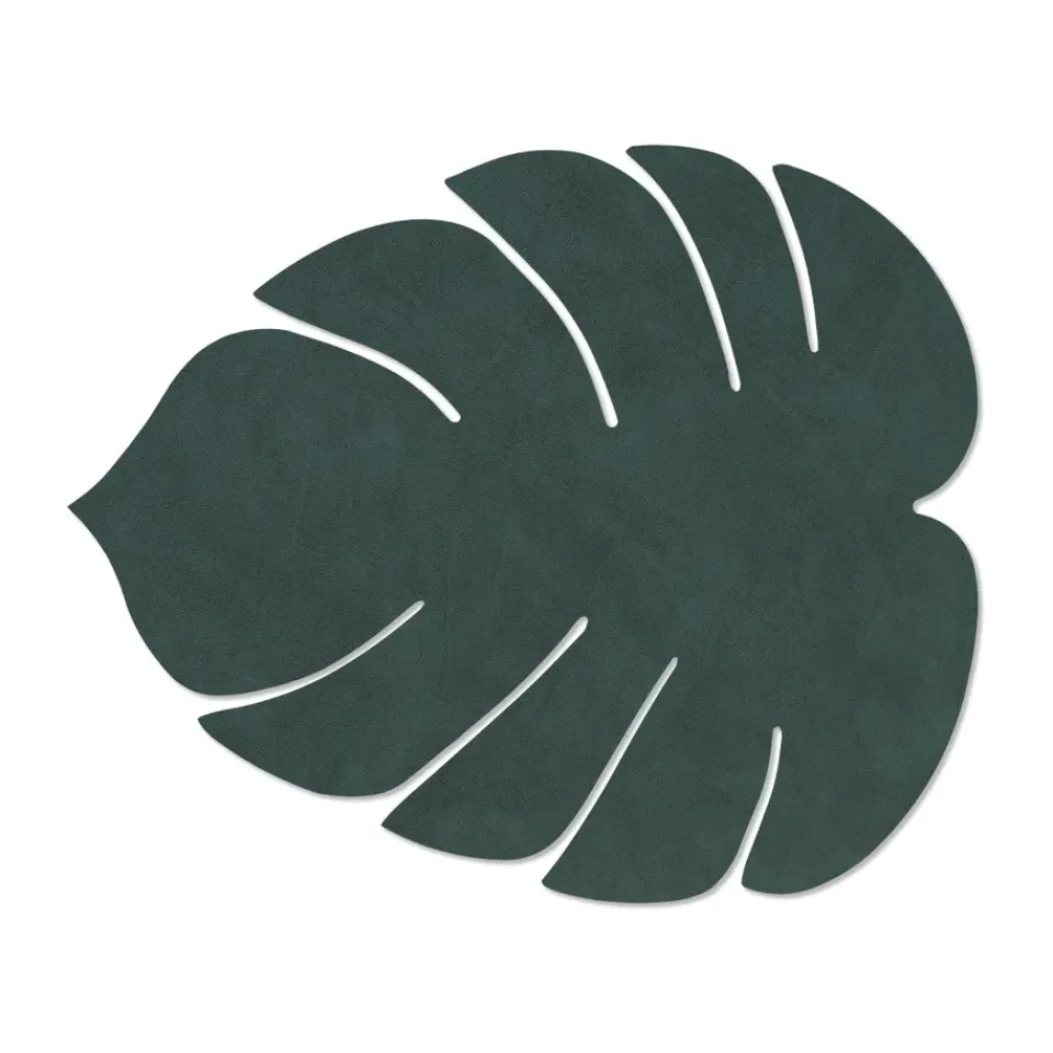 Clearance LIND DNA Monstera Leaf Nupo placemat L, Dark Green